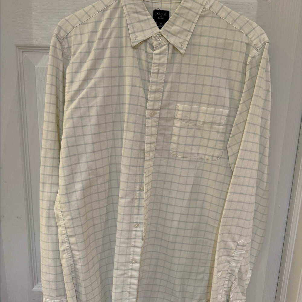J.Crew White Checkered Shirt